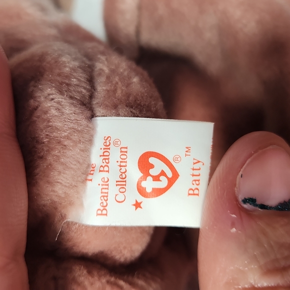 🕸Vintage Ty Beanie Baby Original Batty The Bat P.V.C. Pellets 1996 - Picture 8 of 9